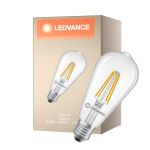 Ledvance Classic LED Edison E27 Päärynä Filament Kirkas 3.8W 806lm - 827 Erittäin Lämmin Valkoinen | Korvaa 60W