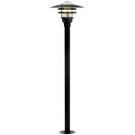 Nordlux Lønstrup 32 Jalustalamppu Metalli- ja Lasi Musta | 320mm - IP44 - Sopii E27