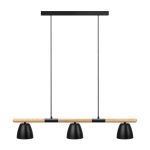 Nordlux Theo 3-Rail Riippuvalaisin Metalli- ja Puu Musta | Sopii 3x GU10