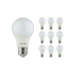 Monipakkaus 10x Noxion Lucent Classic LED E27 Päärynä Matta 8W 806lm - 827 Erittäin Lämmin Valkoinen | Korvaa 60W