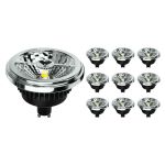 Monipakkaus 10x Noxion Lucent LED Kohdevalaisin GU10 AR111 15W 850lm 40D - 930 Lämmin Valkoinen | Paras Värintoisto - Himmennettävä -  Korvaa 75W