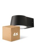 Monipakkaus 4x D'Lite Seinävalaisin Lira Musta 7W 600lm 830 Lämmin Valkoinen | IP54