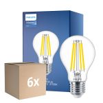 Monipakkaus 6x Philips MASTER Value LED Lamppu E27 Päärynä Kirkas 7.8W 1055lm - 927 Erittäin Lämmin Valkoinen | Paras Värintoisto - Himmennettävä - Korvaa 75W