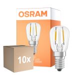 Monipakkaus 10x Osram Erityinen T LED E14 Putkimainen Filament Kirkas 1.6W 50lm - 824 Erittäin Lämmin Valkoinen | Korvaa 5W