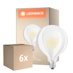 Monipakkaus 6x Ledvance Classic LED E27 Globe Filament Matta 11W 1521lm - 827 Erittäin Lämmin Valkoinen | Korvaa 100W