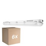 Monipakkaus 6x Ledvance LED Loisteputkivalaisimet Vedenkestävä Kosteudenkestävä 32W 4400lm - 865 Päivänvalo Valkoinen | 120cm 
