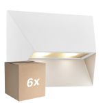 Monipakkaus 6x Nordlux Pontio 27 Seinävalaisin Aluminium Valkoinen | Sopii 2x GU10