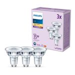 Monipakkaus 3x Philips LED Kohdevalaisin GU10 PAR16 4W 255lm 36D - 827 Erittäin Lämmin Valkoinen