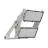 Ledvance LED Valonheitin Max Radial 45 Aluminium Harmaa 900W 153700lm 45D - 830 Lämmin Valkoinen | IP66 - Symmetrinen