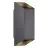Nordlux Nico Seinävalaisin Aluminium Musta Up & Down | IP54 - Sopii 2x GU10