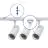 Bright Choice Täydellinen setti 1-Vaihe Rail 1 Metri Valkoinen | incl. 3x Kohdevalaisin + GU10 2700K 3W Himmennettävä + Päätykansi, Virtaliitin