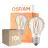 Monipakkaus 10x Osram Led Star Classic LED E27 Päärynä Filament Kirkas 4.9W 470lm - 827 Erittäin Lämmin Valkoinen | Valotunnistin