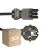 Monipakkaus 50x Noxion GST-Yhteensopiva Virtajohto - Nainen + Schuko Europlug - Musta 5m - 3 pole 0.75mm2