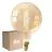 Monipakkaus 6x Calex XXL Mega Kulta Globe LED E27 G200 Filament 3W 250lm- 822 Erittäin Lämmin Valkoinen | Himmennettävä