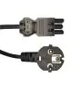 Noxion GST-Yhteensopiva Virtajohto - Nainen + Schuko Europlug - Musta 5m - 3 pole 0.75mm2