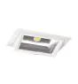 LED Alasvalo Wallwasher Wally Maxi Valkoinen 46W 6400lm 70x75D - 840 Kylmä Valkoinen - 238x145mm
