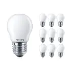 Monipakkaus 10x Philips Corepro LED Lustre E27 Pallo Matta 4.3W 470lm - 827 Erittäin Lämmin Valkoinen | Korvaa 40W