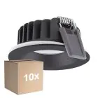 Monipakkaus 10x Ledvance LED Kohdevalaisin Air Fix Aluminium Musta 6W 480lm 36D - 927 Erittäin Lämmin Valkoinen | Odetnij 68mm - IP65 - Paras Värintoisto - Himmennettävä
