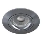 Noxion Upotettu Kohdevalaisin Vision MR16 Kallistettava Kiiltävä Harmaa | 82mm - Odetnij 69mm - IP20 - Sis. GU10 Kanta