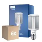 Monipakkaus 6x Philips TrueForce LED E40 HPL Kirkas 42W 6000lm 360D - 840 Kylmä Valkoinen | Korvaa 200W