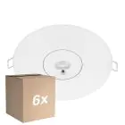 Monipakkaus 6x Noxion LED Emergency Spot Valkoinen 3W 240lm - 850K Kylmä Valkoinen | Hätävalaistus 3 tuntia - Autotest - 140mm