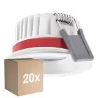 Monipakkaus 20x Ledvance LED Kohdevalaisin Fire Rated Aluminium Valkoinen 8W 640lm 36D - 927 Erittäin Lämmin Valkoinen | Odetnij 68mm - IP65 - Paras Värintoisto - Himmennettävä