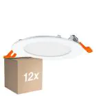 Monipakkaus 12x Osram LED Alasvalo Recess Slim Valkoinen 8W 550lm 110D - 830 Lämmin Valkoinen | Odetnij 120mm