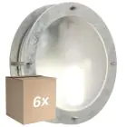 Monipakkaus 6x Nordlux Malte Seinävalaisin Sinkitty Teräs Harmaa | 240mm - IP54 - Sopii E27