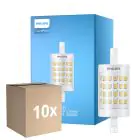 Monipakkaus 10x Philips CorePro LED R7S Linear 78mm Kirkas 7W 1000lm - 840 Kylmä Valkoinen | Korvaa 60W