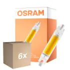 Monipakkaus 6x Osram LED Slim Line R7S LED R7S 78mm Kirkas 4.5W 470lm - 840 Kylmä Valkoinen | Korvaa 40W