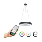 Eglo Riippuvalaisin Marghera-Z Teräs Musta 27.5W 3150lm - 827-865 Säädettävä Valkoinen + RGB | IP20 - Zigbee Himmennettävä