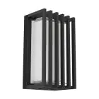 Eglo Seinävalaisin Genovese Aluminium Musta 10W 1050lm - 865 Päivänvalo Valkoinen | IP65 - Liiketunnistin